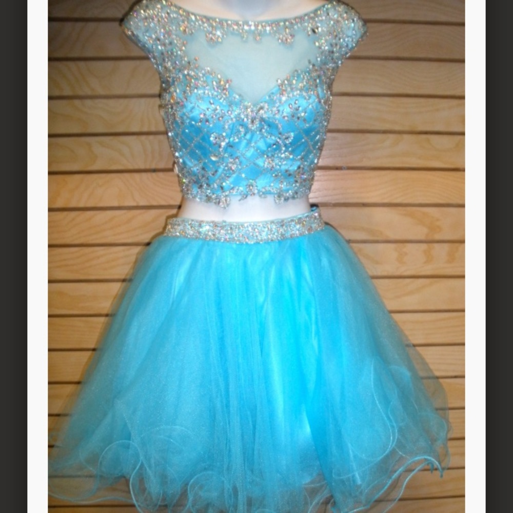 Turquoise Two Piece Dress